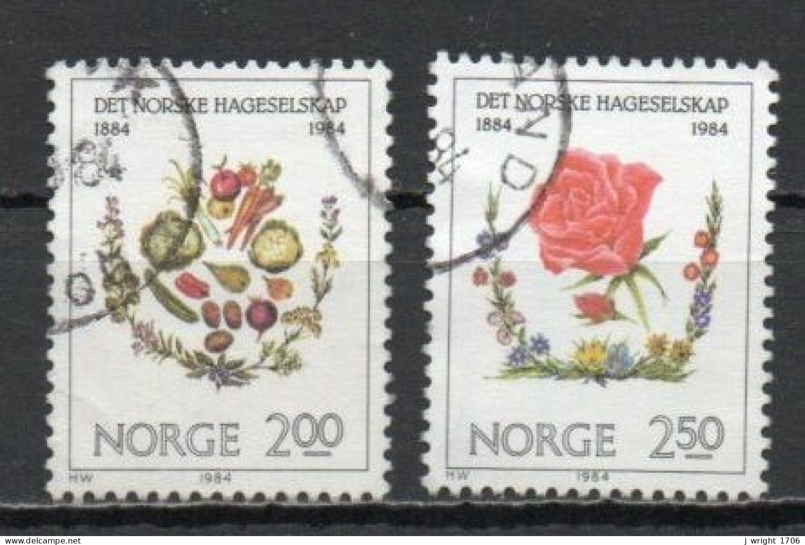 Norway, 1984, Horticultural Society Centenary, Set, USED - Usati