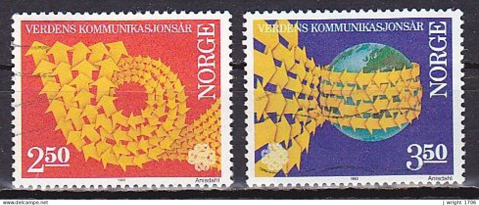 Norway, 1983, World Communications Year, Set, USED - Oblitérés