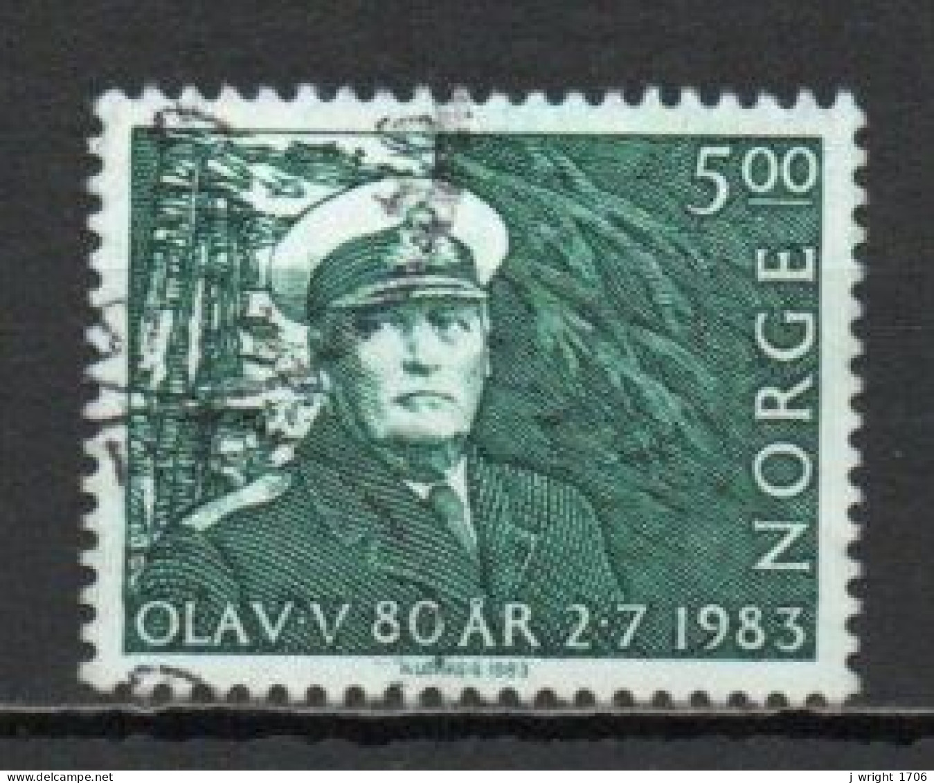 Norway, 1983, King Olaf V, 5k, USED - Gebruikt