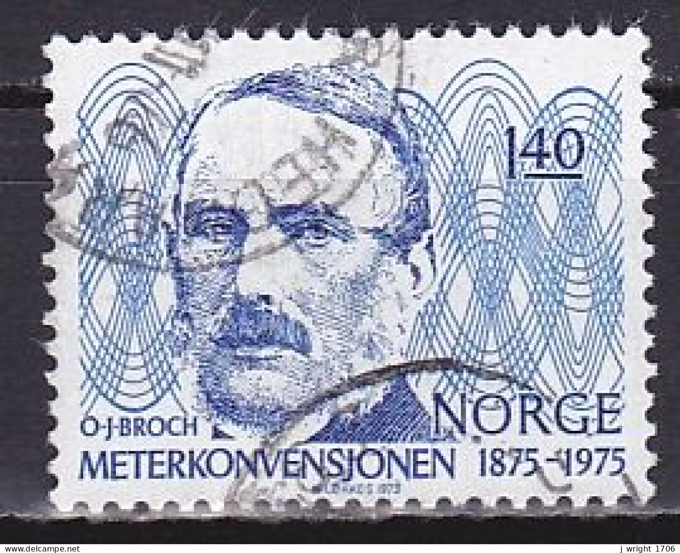 Norway, 1975, Metre Convention Centenary, 1.40kr, USED - Used Stamps