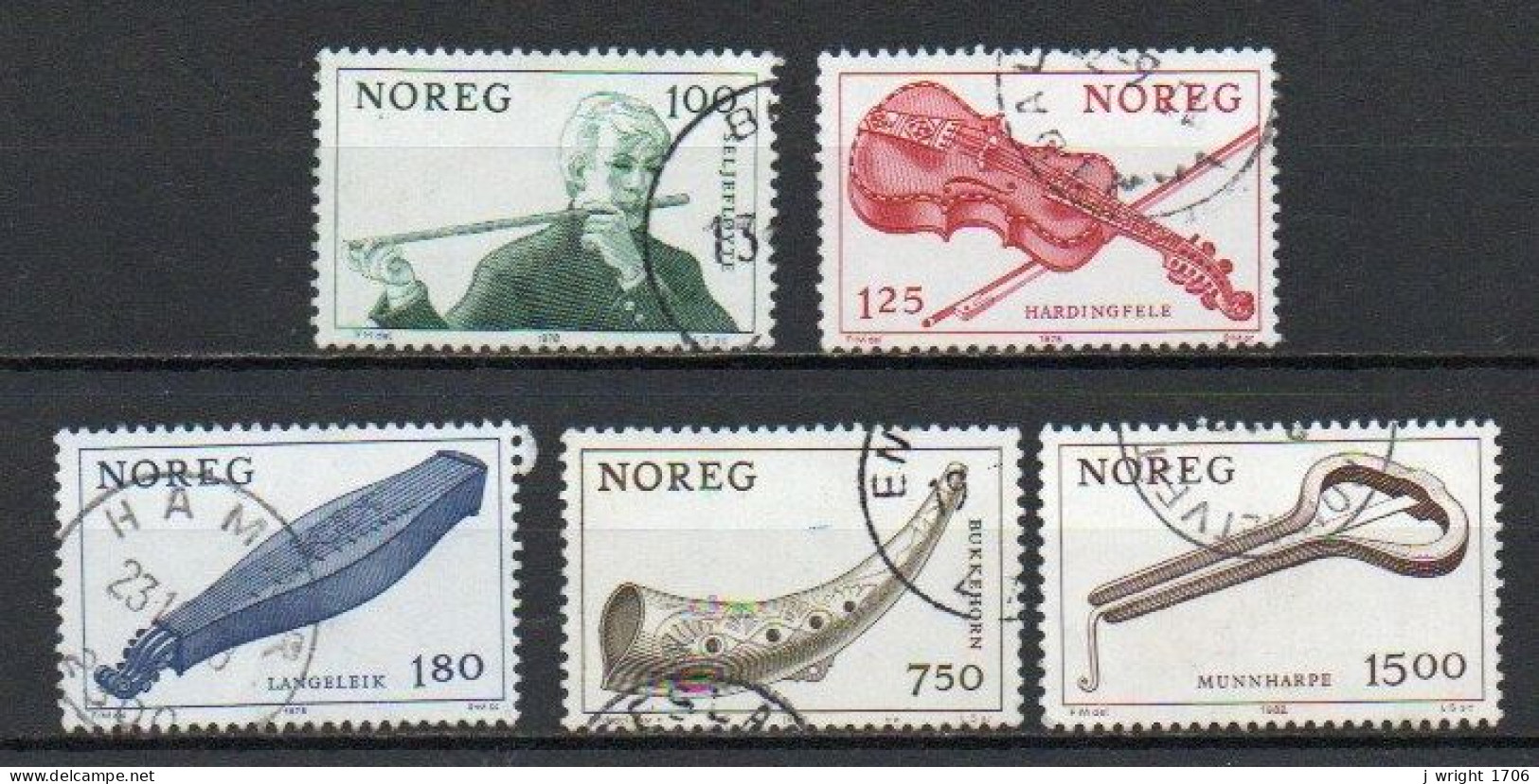 Norway, 1978-82, Musical Instruments, Set, USED - Used Stamps