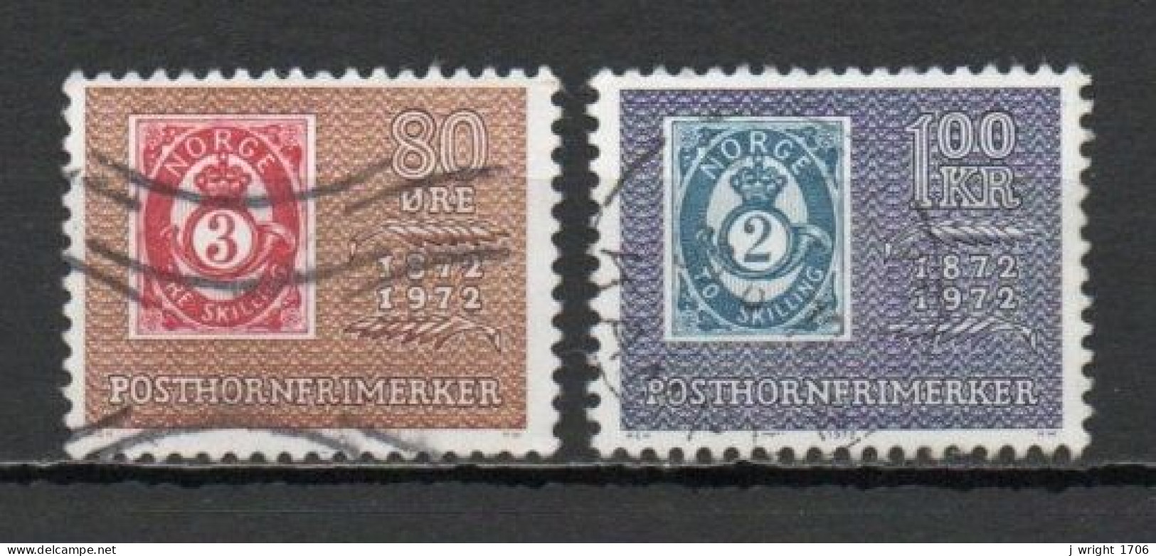 Norway, 1972, Posthorn Stamps Centenary, Set, USED - Oblitérés