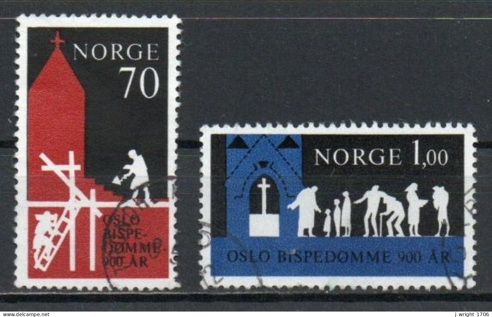 Norway, 1971, Oslo Bishopric 900th Anniv, Set, USED - Used Stamps