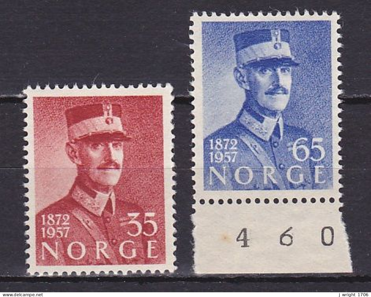 Norway, 1957, King Haakon VII, Set, UNUSED NO GUM - Nuovi