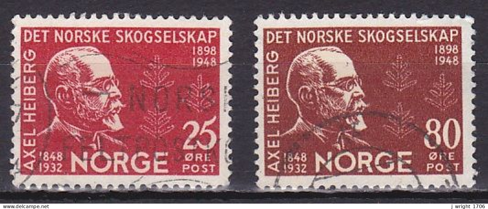 Norway, 1948, Norwegian Forestry Society & Axel Heiberg, Set, USED - Usati