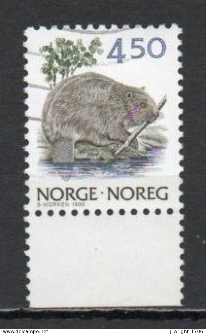 Norway, 1990, Wildlife/Beaver, 4.50Kr, USED - Oblitérés