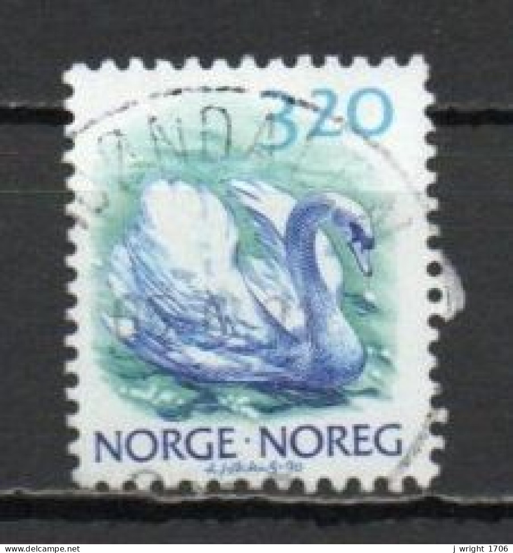 Norway, 1990, Wildlife/White Swan, 3.20Kr, USED - Usados