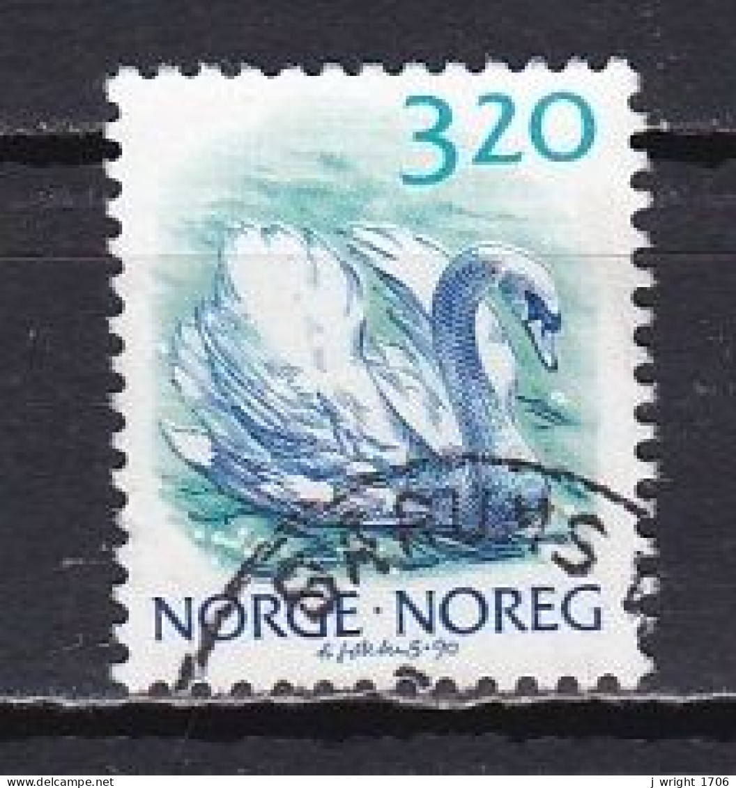 Norway, 1990, Wildlife/White Swan, 3.20Kr, USED - Usados