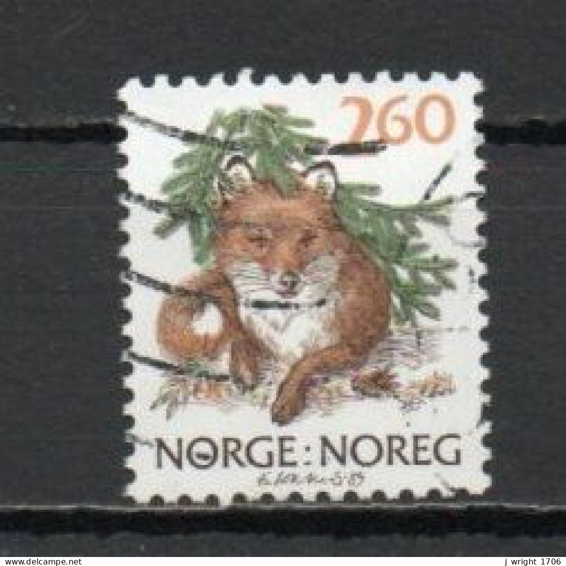 Norway, 1989, Wildlife/Red Fox, 2.60Kr, USED - Gebruikt