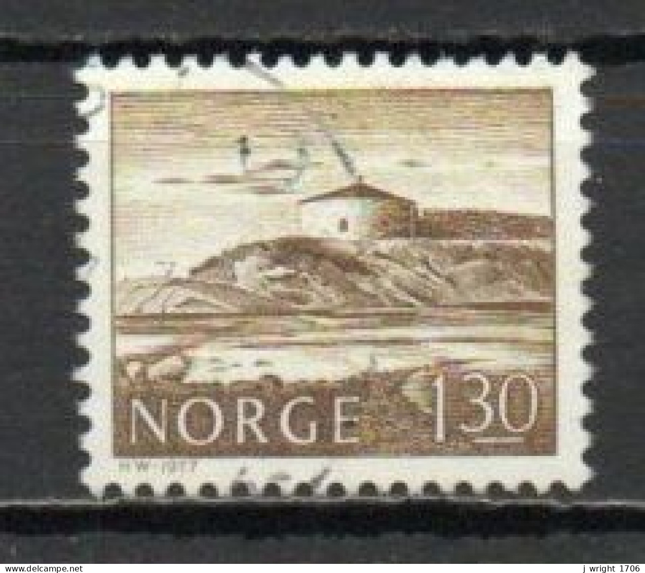 Norway, 1977, Buildings/Steinviksholm Fortress,, 1.30Kr, USED - Used Stamps