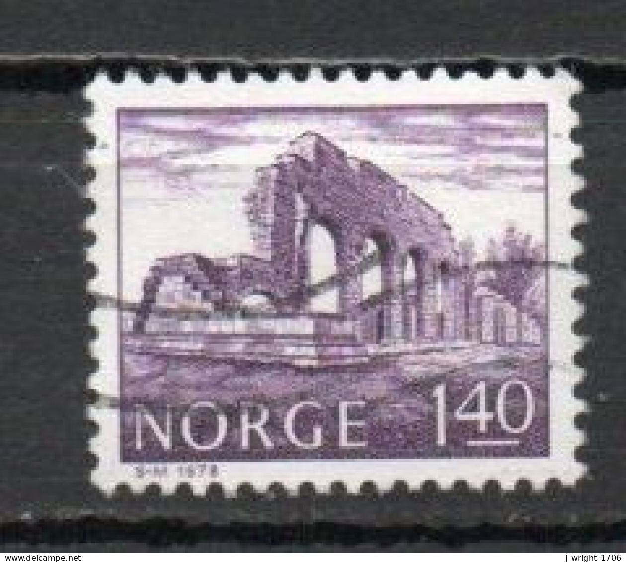 Norway, 1978, Buildings/Hamar Cathedral Ruins, 1.40Kr, USED - Used Stamps