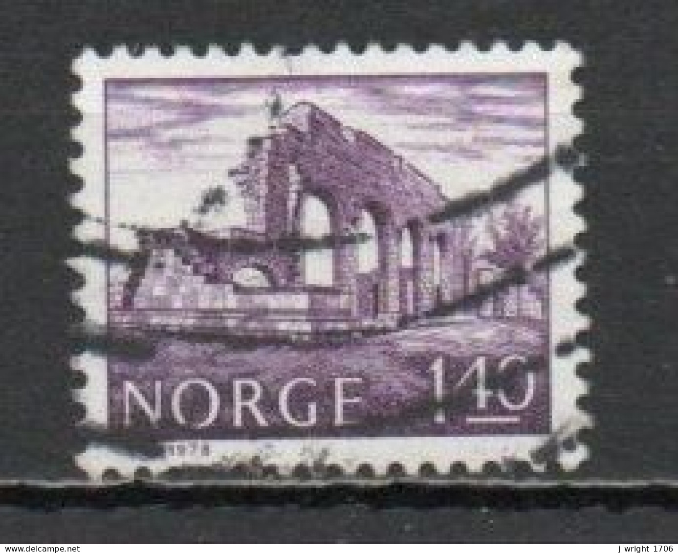 Norway, 1978, Buildings/Hamar Cathedral Ruins, 1.40Kr, USED - Used Stamps