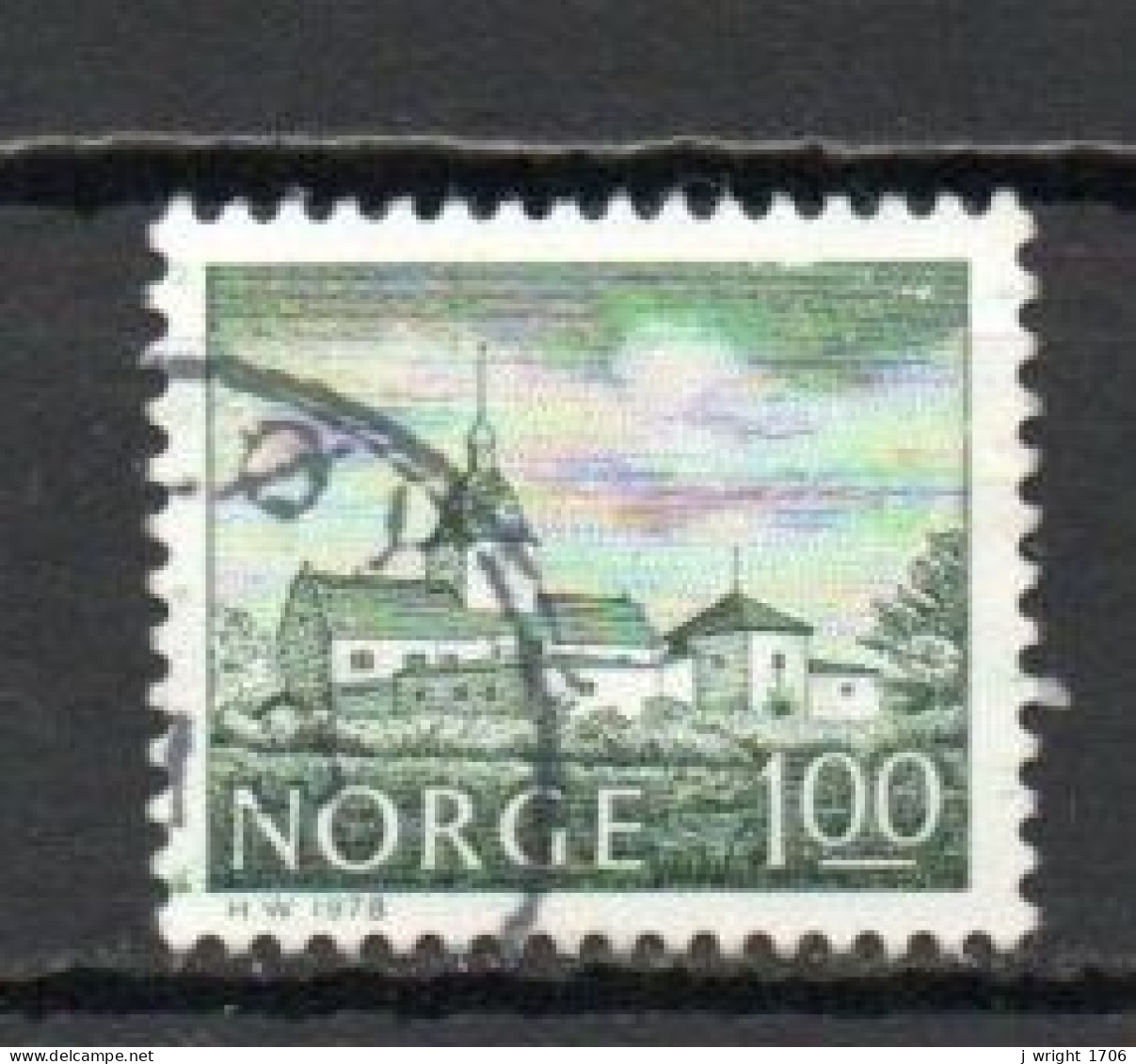 Norway, 1978, Buildings/Austråt Manor, 1Kr, USED - Gebraucht