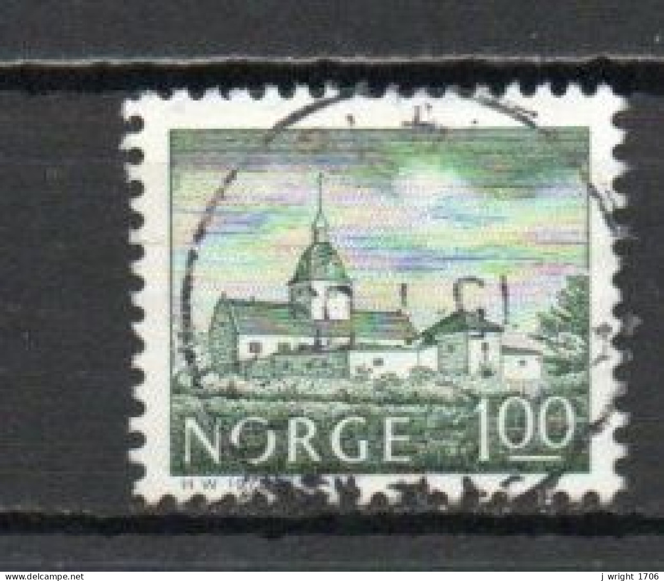 Norway, 1978, Buildings/Austråt Manor, 1Kr, USED - Usados