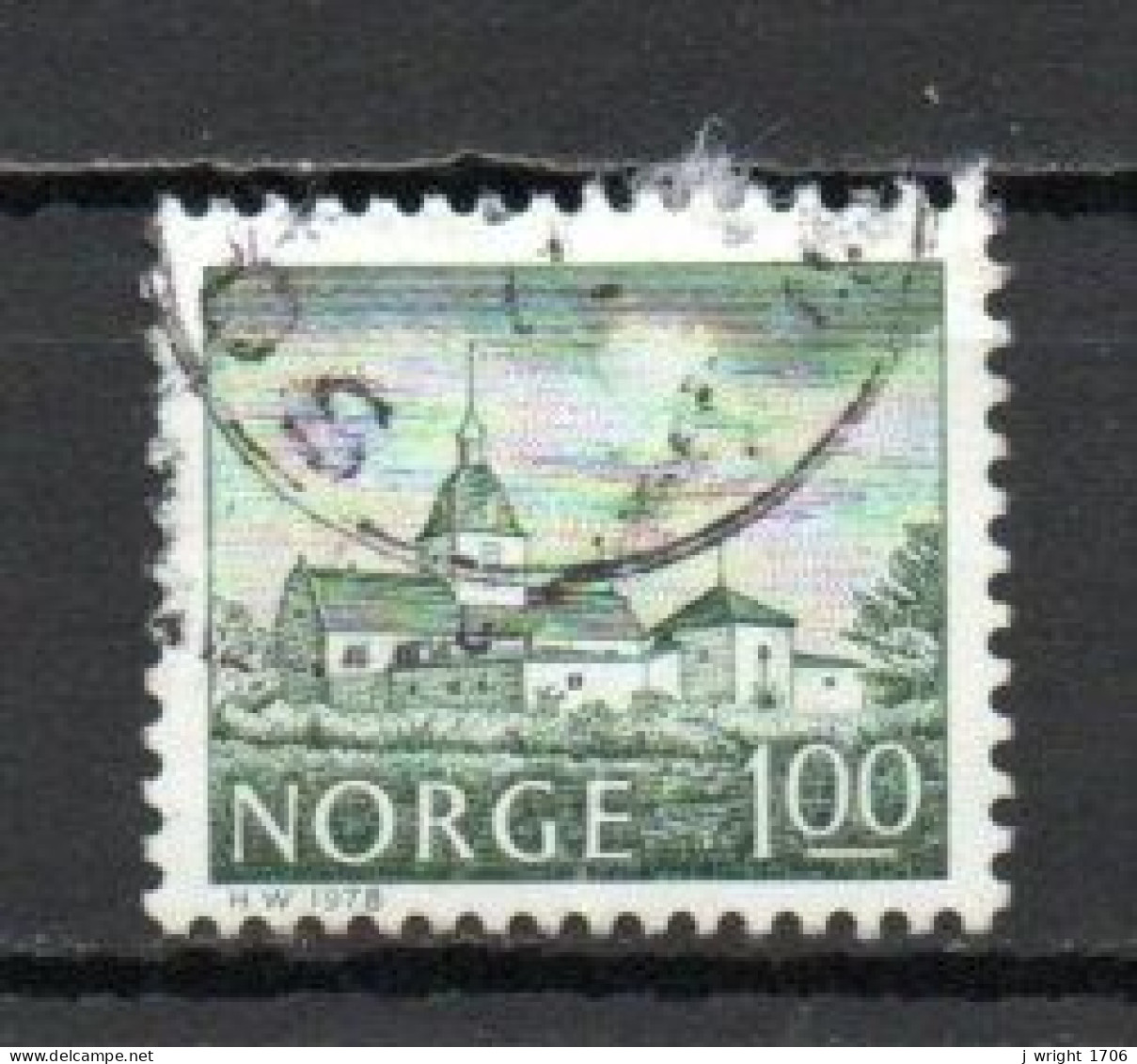 Norway, 1978, Buildings/Austråt Manor, 1Kr, USED - Gebruikt