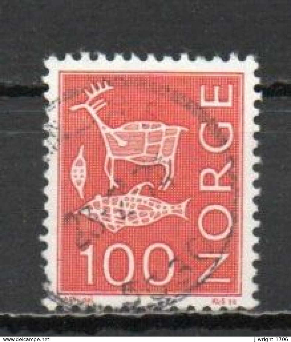 Norway, 1973, Motifs/Cave & Rock Paintings, 100ö/Red, USED - Oblitérés