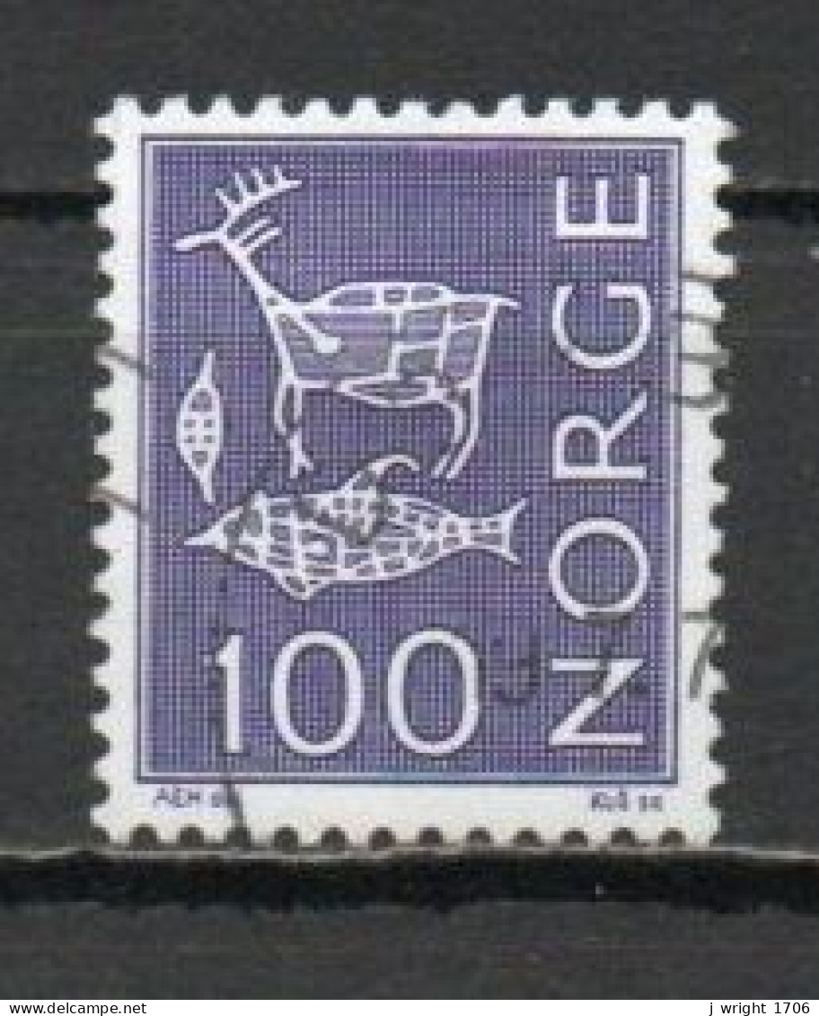 Norway, 1970, Motifs/Cave & Rock Paintings, 100ö/Dark Blue, USED - Oblitérés