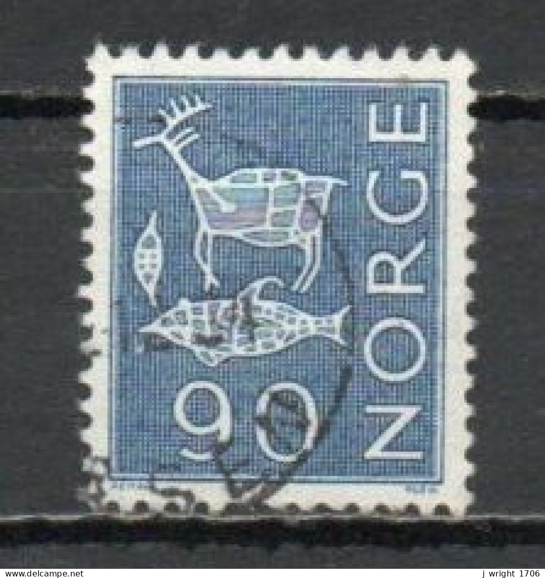 Norway, 1963, Motifs/Cave & Rock Paintings, 90ö, USED - Oblitérés