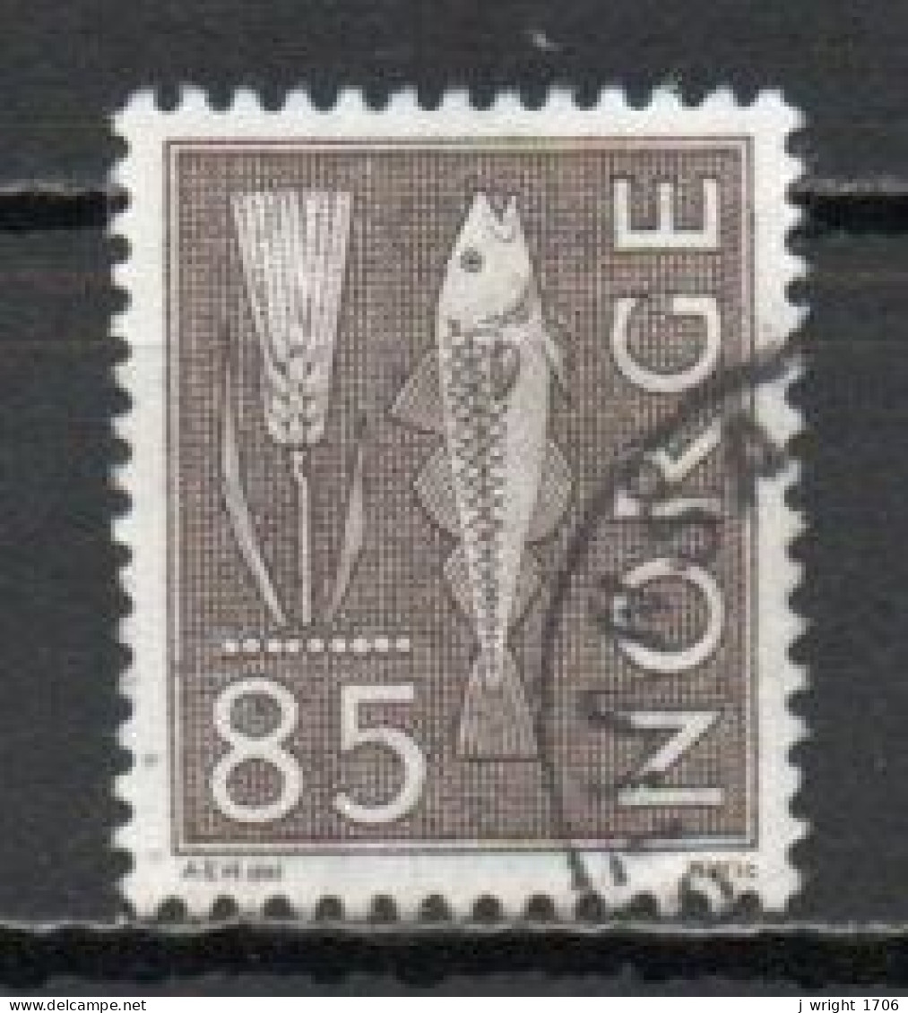 Norway, 1963, Wheat & Atlantic Cod, 85ö/Brown, USED - Oblitérés