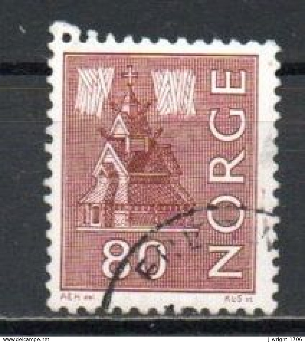 Norway, 1972, Motifs/Stave Church, 80ö/Red-Brown, USED - Gebruikt