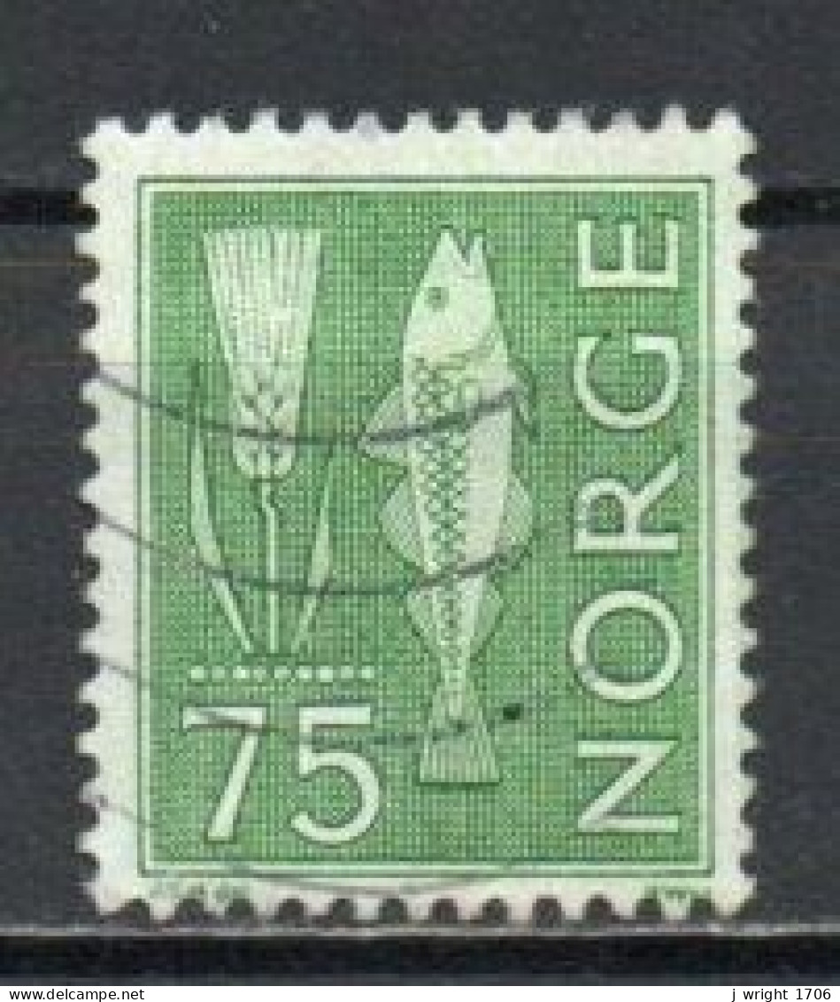 Norway, 1973, Motifs/Wheat & Atlantic Cod, 75ö, USED - Usati