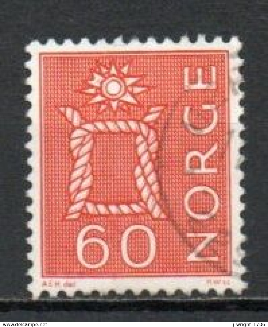 Norway, 1967, Rope Knot & Sun/Five Whole Stands, 60ö/Red, USED - Gebraucht
