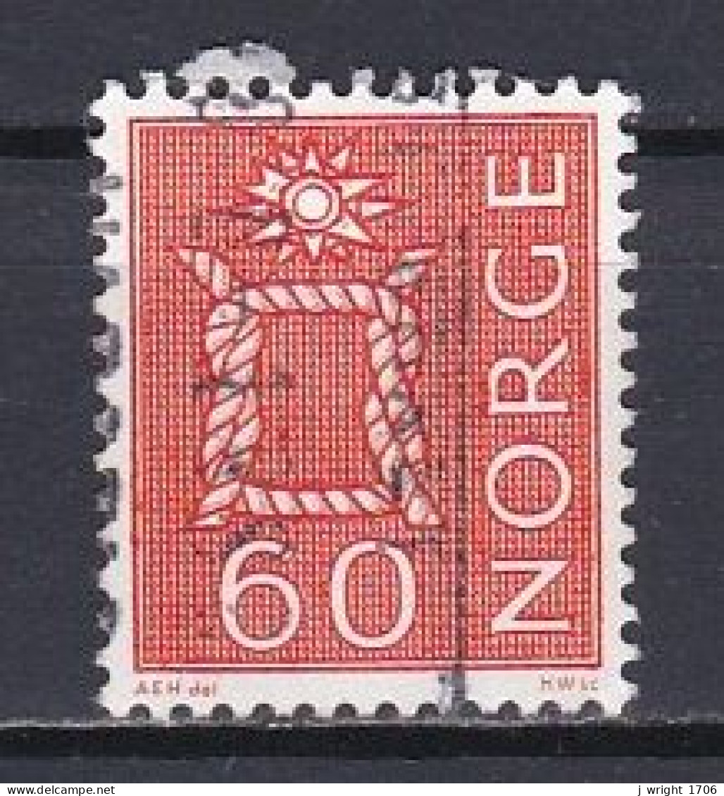 Norway, 1967, Rope Knot & Sun/Five Whole Stands, 60ö/Red, USED - Usados