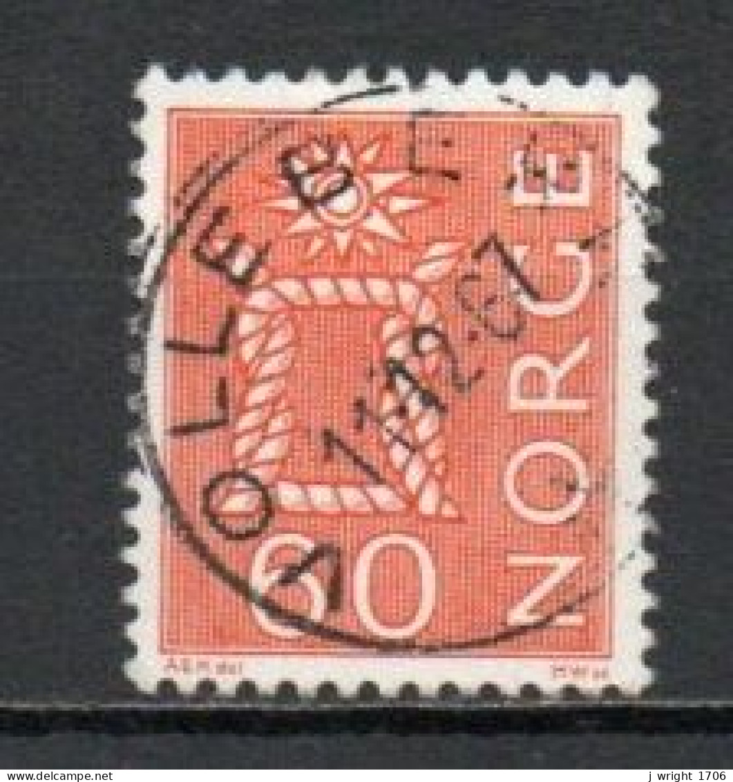 Norway, 1967, Rope Knot & Sun/Four Whole Stands, 60ö/Red/Phosphor, USED - Gebraucht