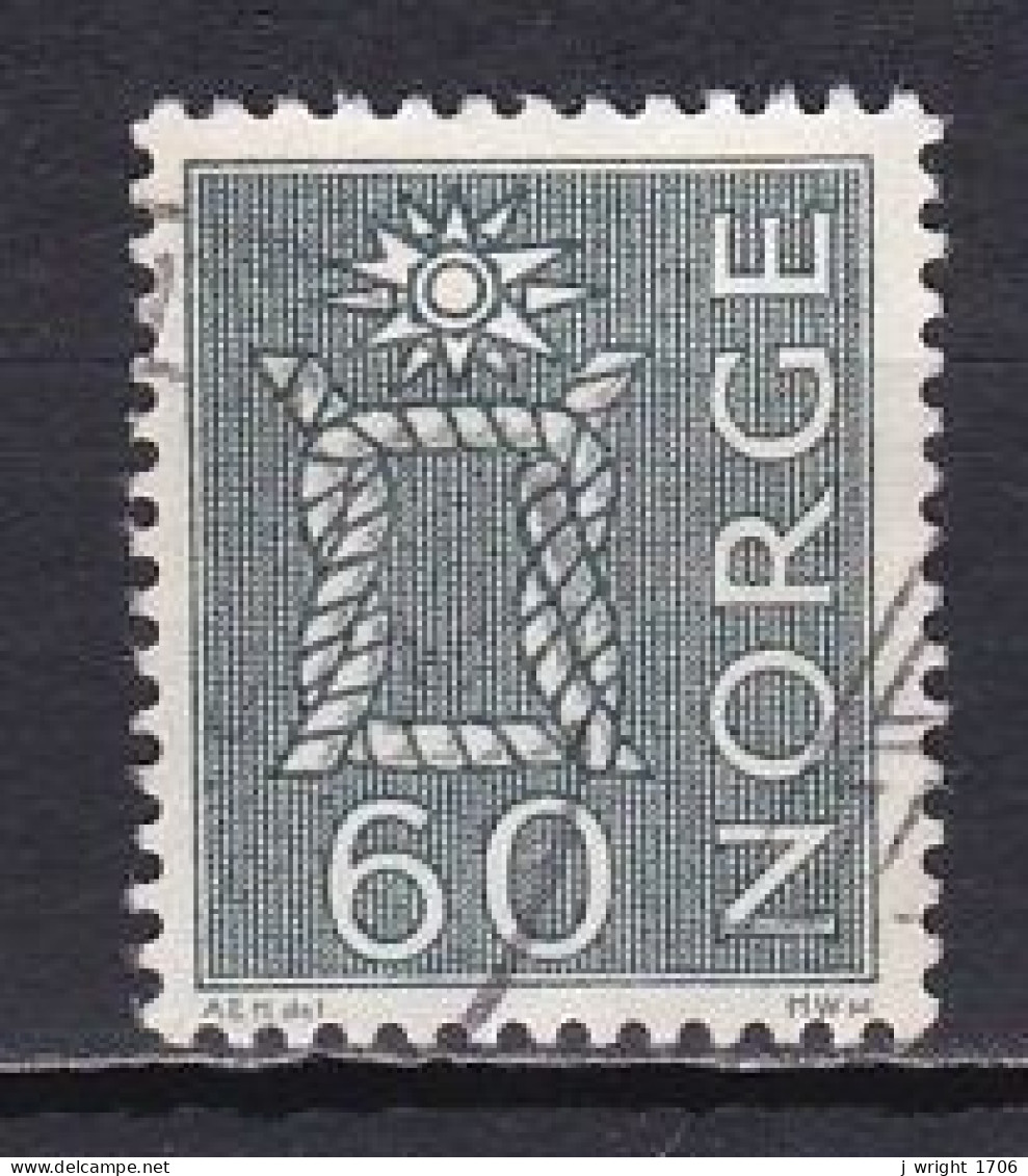 Norway, 1963, Motifs/Rope Knot & Sun, 60ö/Grey-Green, USED - Gebruikt