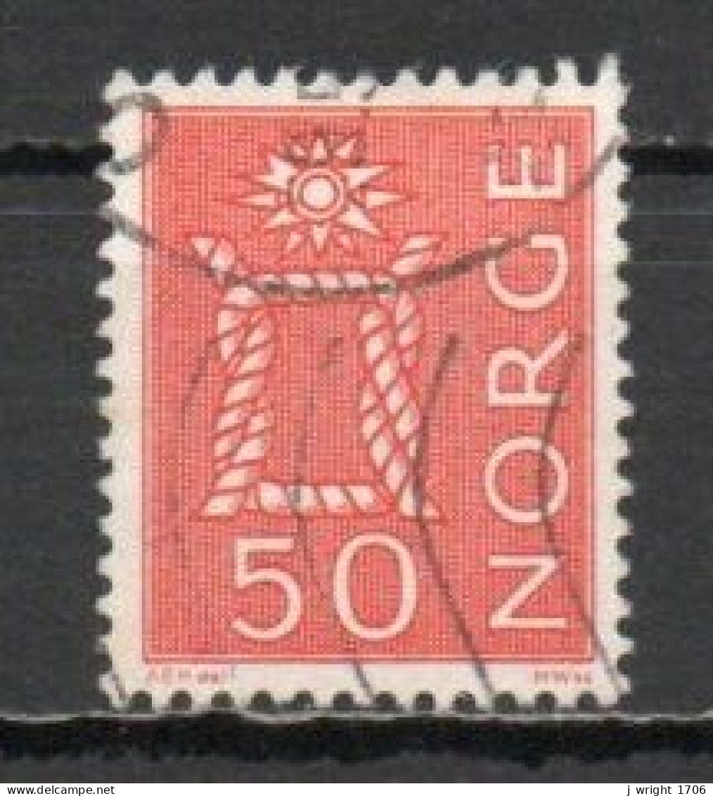 Norway, 1962, Motifs/Rope Knot & Sun, 50ö/Red, USED - Gebraucht