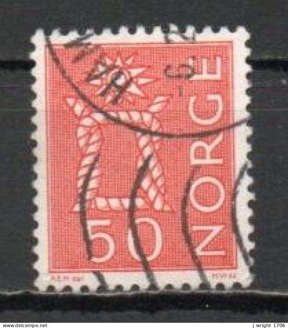 Norway, 1962, Motifs/Rope Knot & Sun, 50ö/Red, USED - Gebraucht