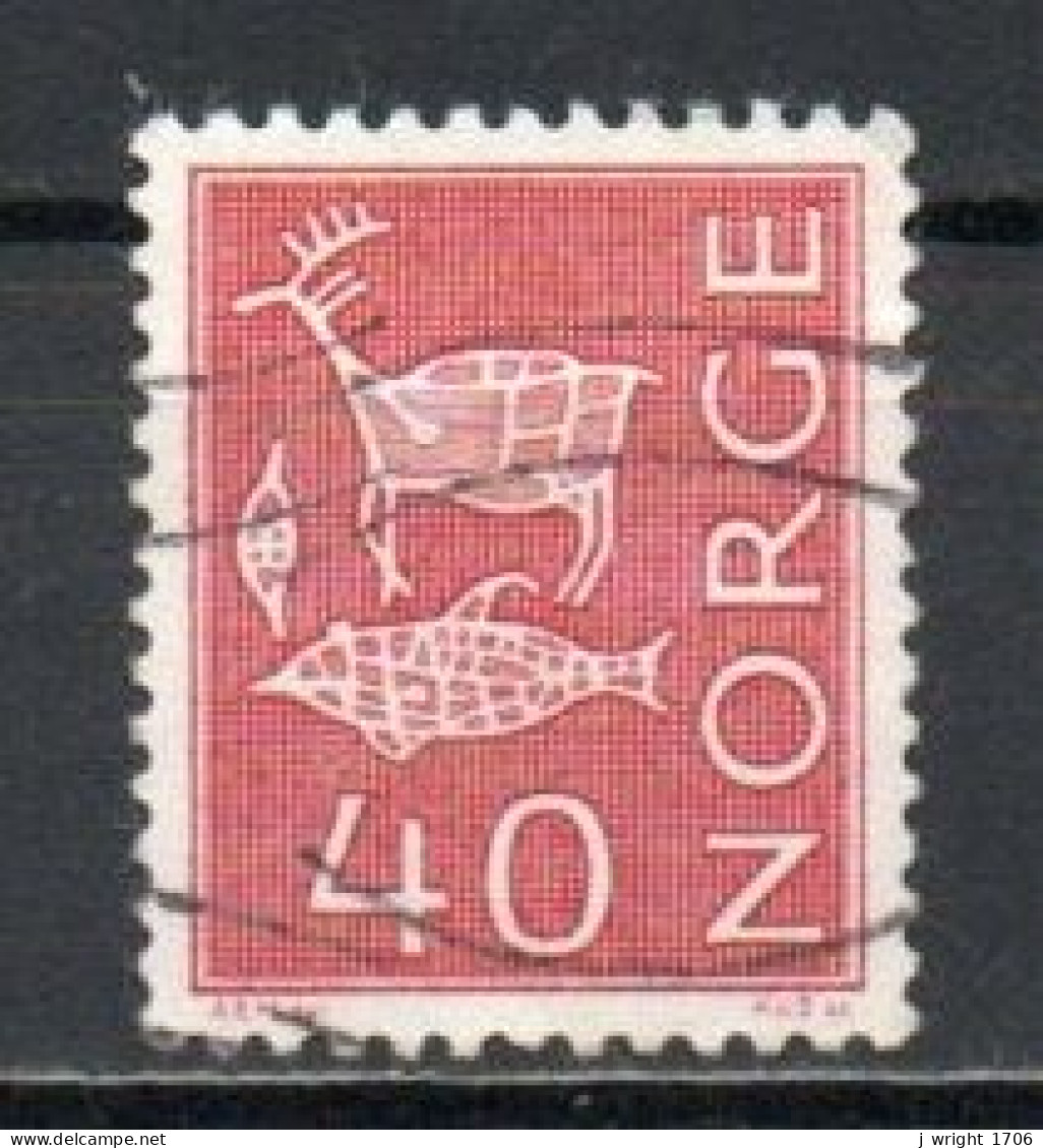 Norway, 1963, Motifs/Cave & Rock Paintings, 40ö/Red, USED - Gebraucht