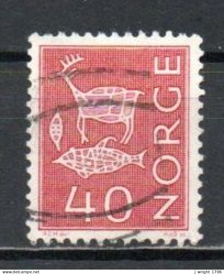 Norway, 1963, Motifs/Cave & Rock Paintings, 40ö/Red, USED - Gebruikt