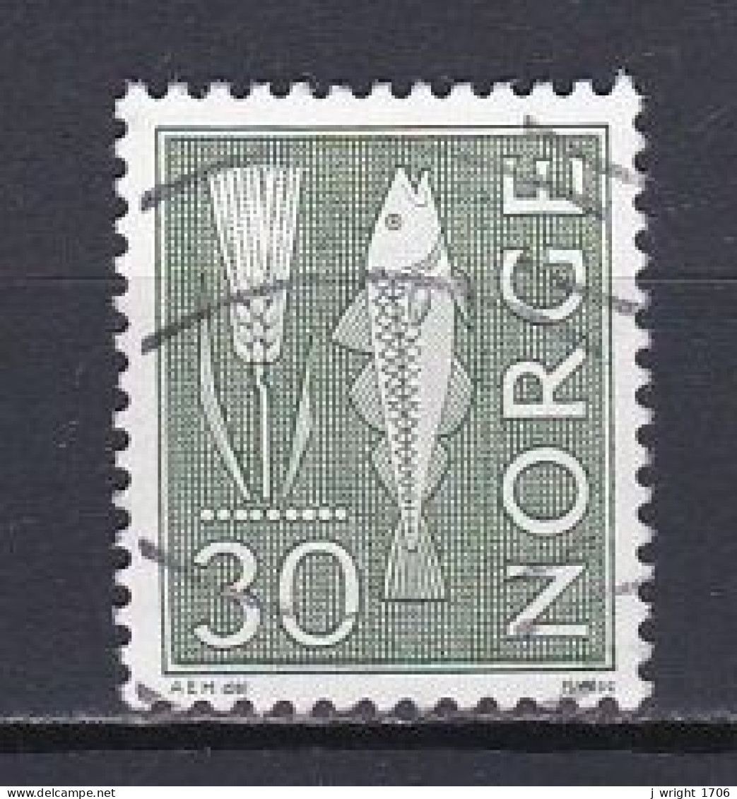 Norway, 1967, Motifs/Wheat & Atlantic Cod, 30ö/Green/Phosphor, USED - Gebraucht