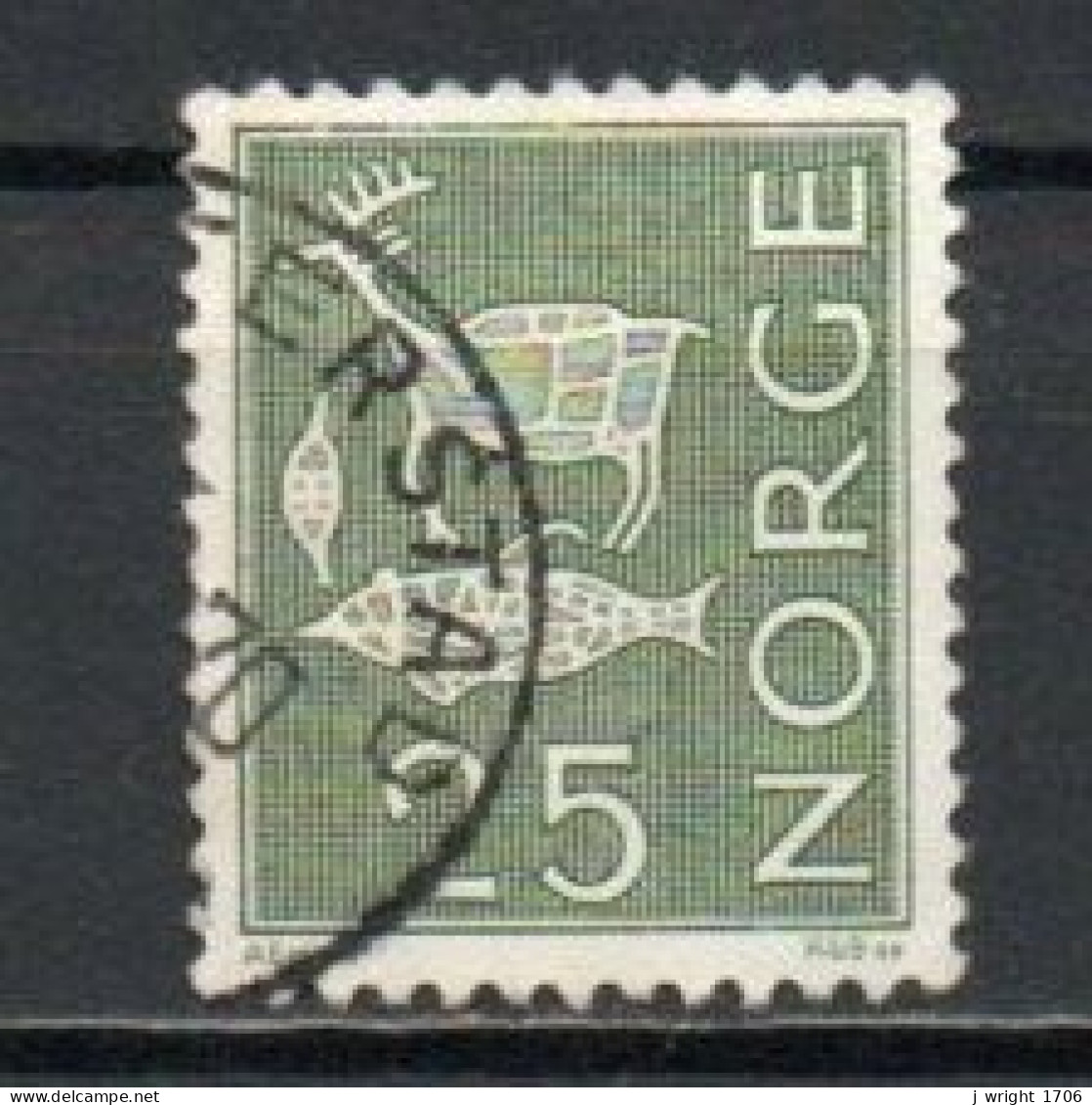 Norway, 1963, Motifs/Cave & Rock Paintings, 25ö, USED - Gebruikt