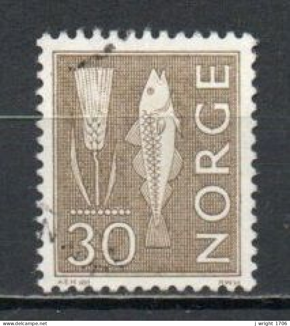 Norway, 1963, Motifs/Wheat & Atlantic Cod, 30ö/Olive-Brown, USED - Gebruikt
