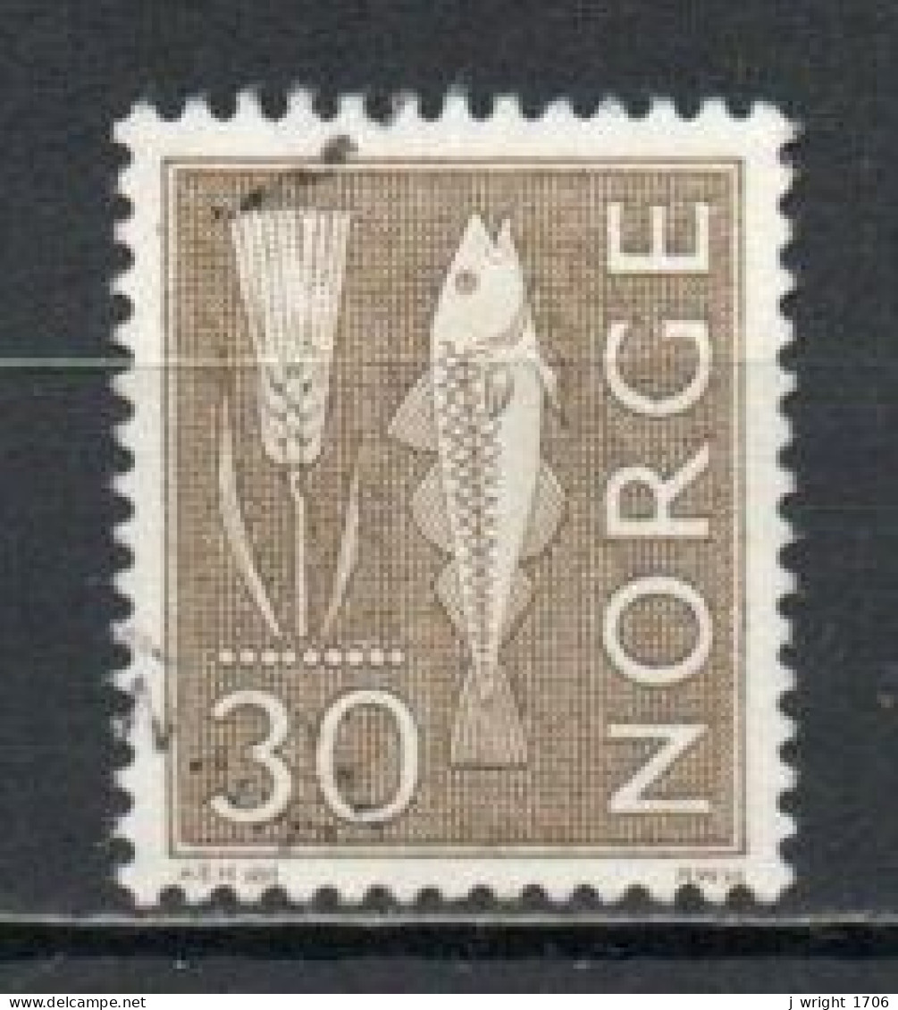 Norway, 1963, Motifs/Wheat & Atlantic Cod, 30ö/Olive-Brown, USED - Oblitérés