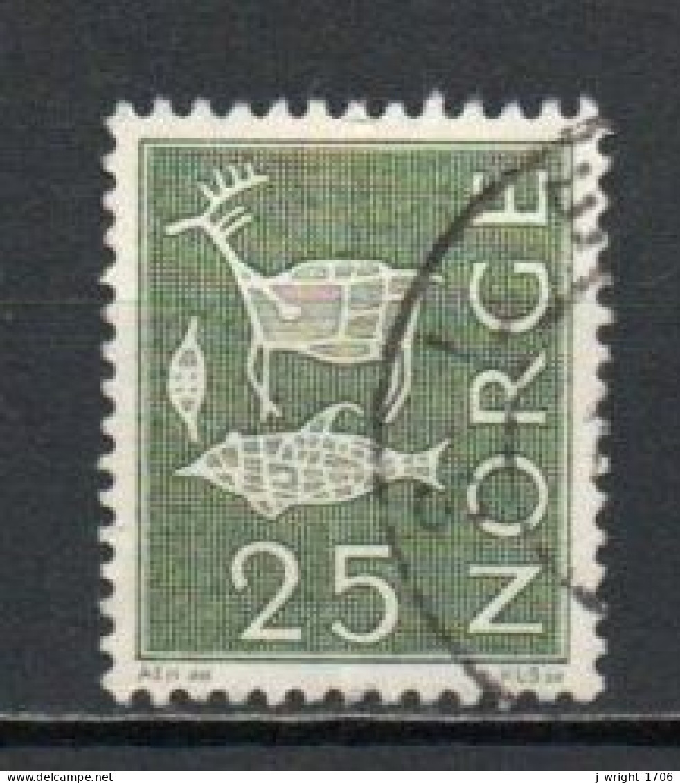 Norway, 1963, Motifs/Cave & Rock Paintings, 25ö, USED - Usados