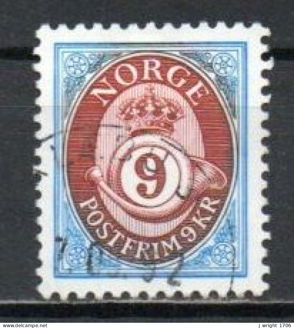 Norway, 1991, Posthorn, 9kr, USED - Gebruikt