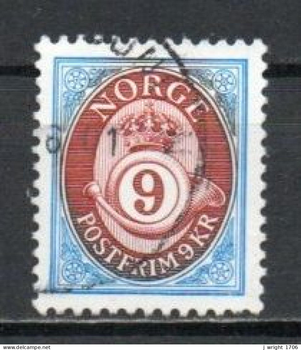 Norway, 1991, Posthorn, 9kr, USED - Gebruikt