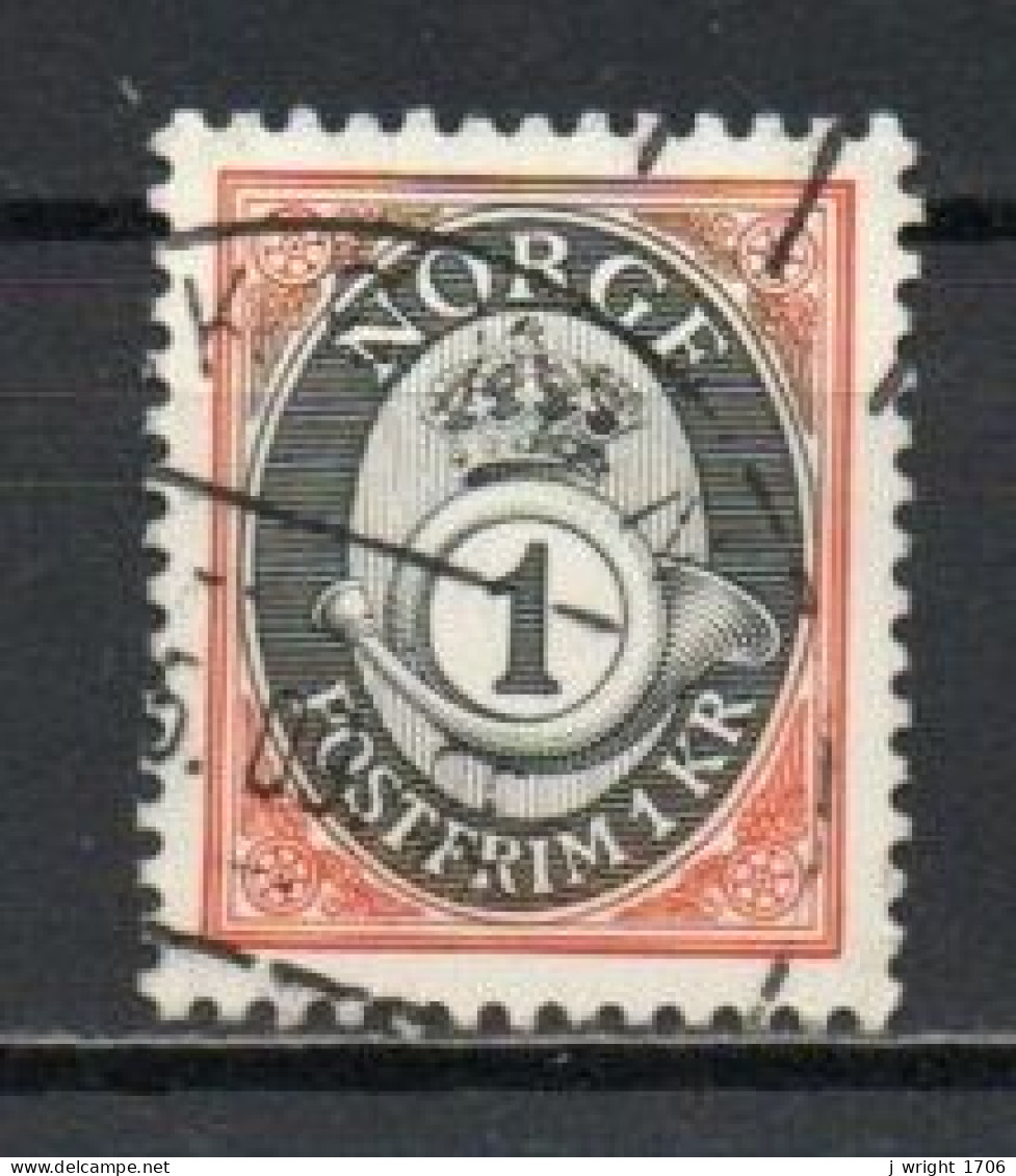 Norway, 1992, Posthorn, 1kr/Phosphor, USED - Gebraucht