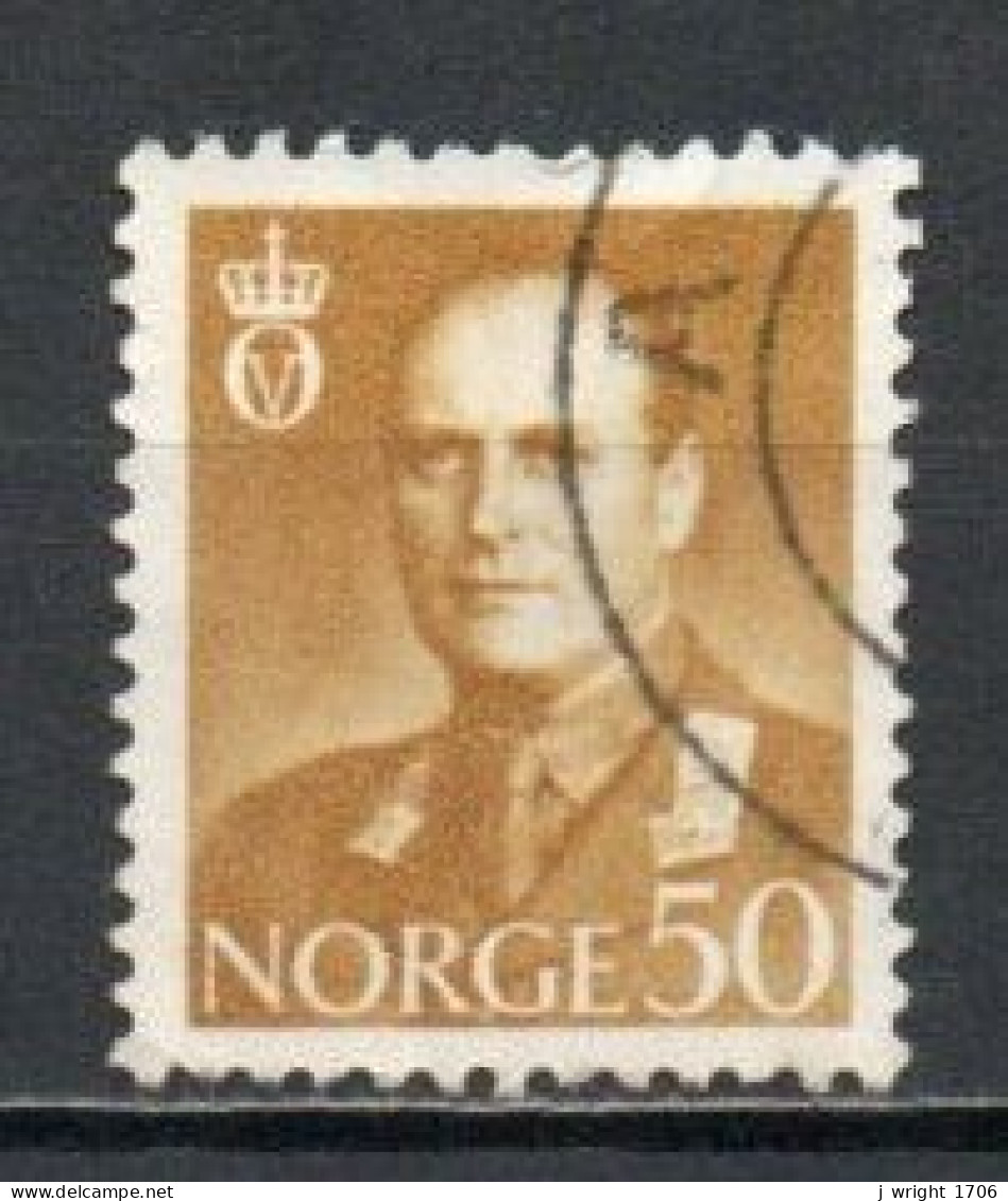Norway, 1959, King Olav V, 50ö/Ochre, USED - Gebruikt