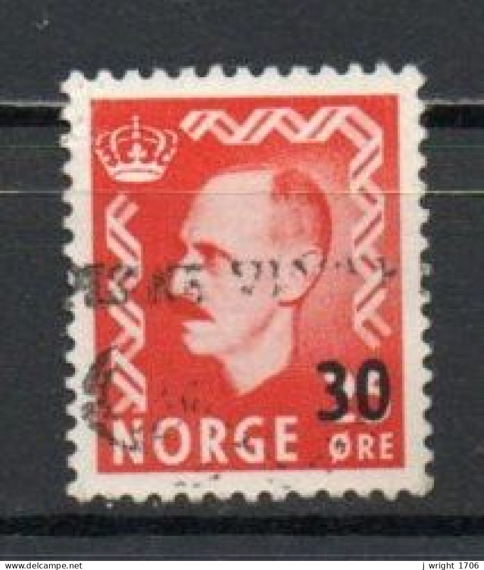 Norway, 1950, King Haakon VII, 30ö/Surcharge, USED - Gebraucht