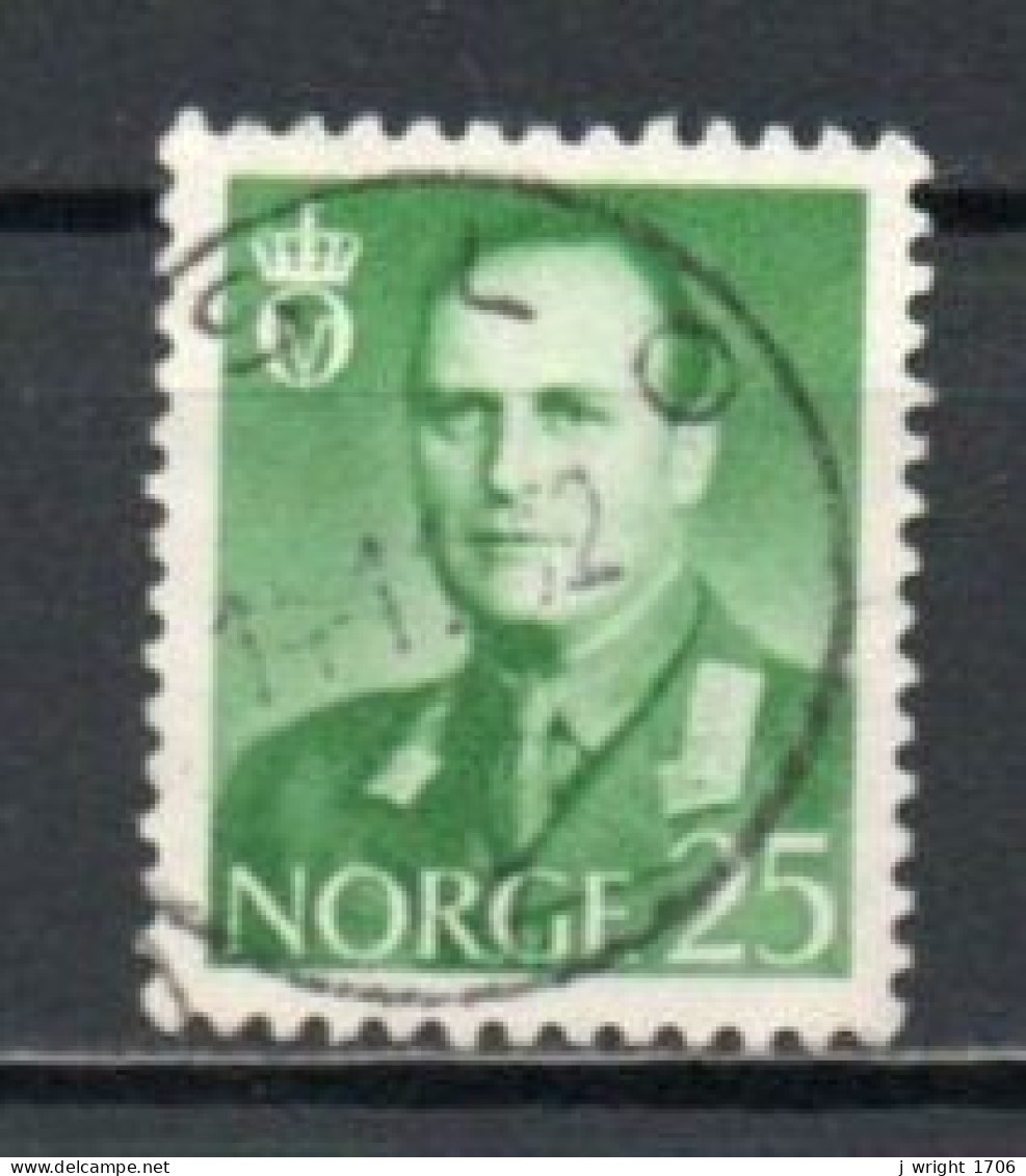 Norway, 1958, King Olav V, 25ö/Green, USED - Gebraucht