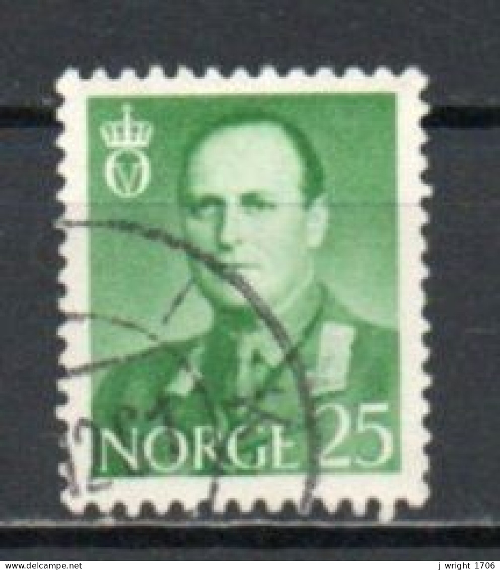 Norway, 1958, King Olav V, 25ö/Green, USED - Usados