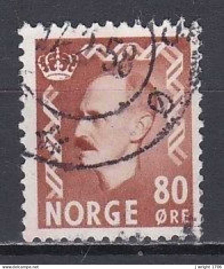 Norway, 1951, King Haakon VII, 80ö, USED - Gebraucht