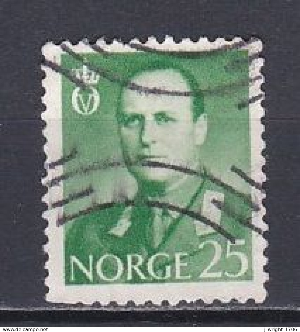 Norway, 1958, King Olav V, 25ö/Green, USED - Oblitérés