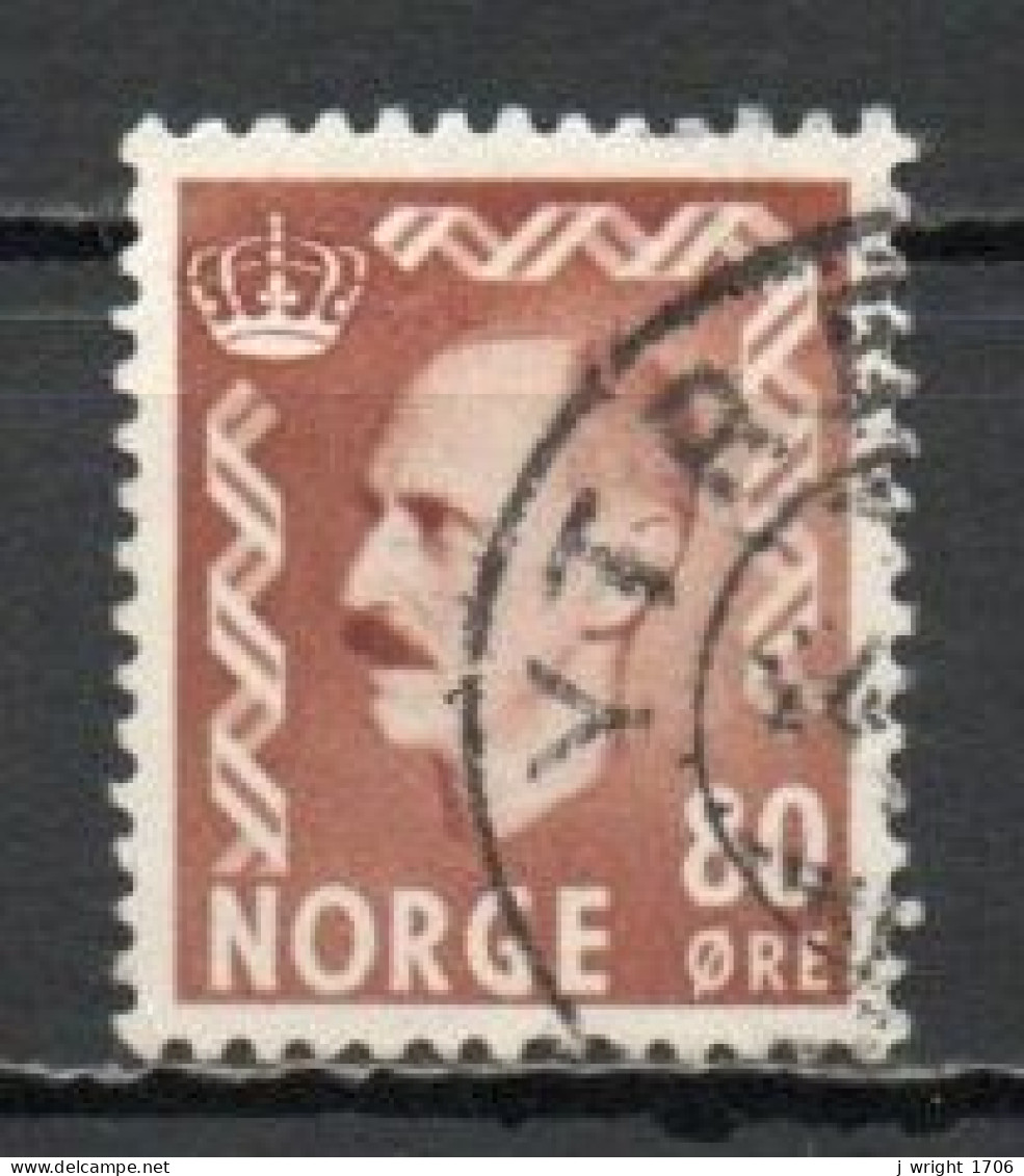 Norway, 1951, King Haakon VII, 80ö, USED - Oblitérés