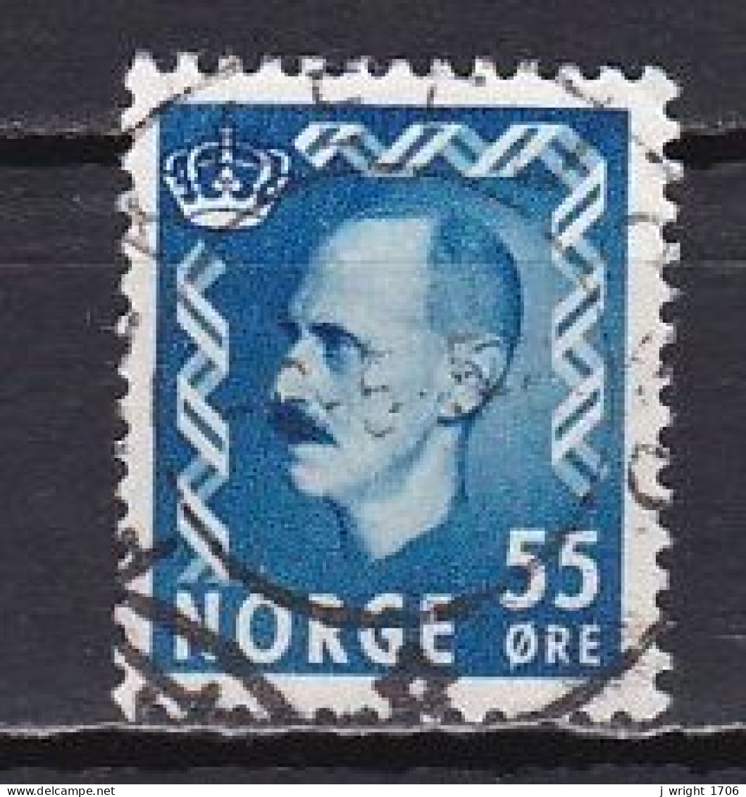 Norway, 1952, King Haakon VII, 55ö/Blue, USED - Gebraucht