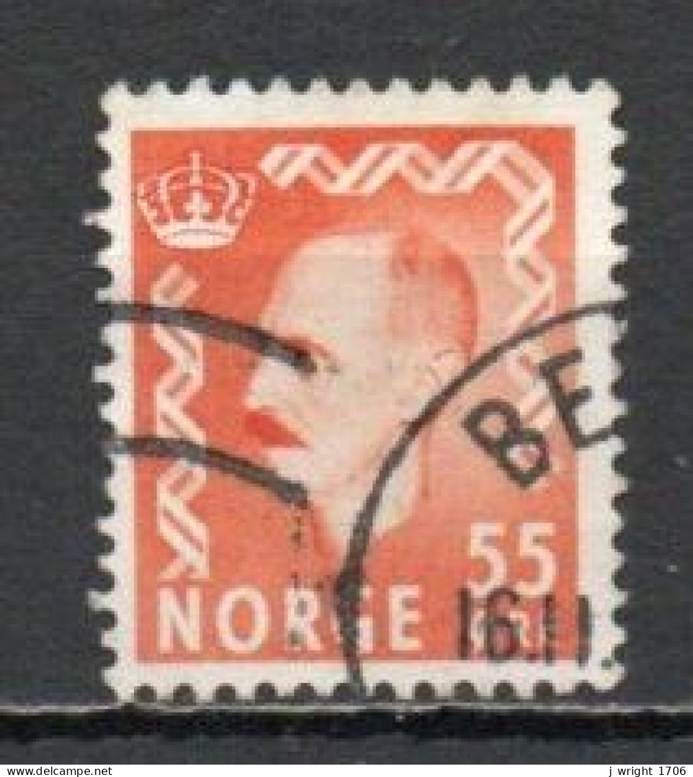 Norway, 1951, King Haakon VII, 55ö/Orange, USED - Oblitérés